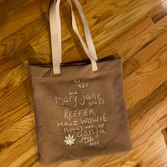 NWOT Stoned Immaculate X Jenean Jenean embroidered Dime Bag Tote - Picture 15 of 15